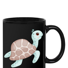 Cute Baby Sea Turtle Art Mug -Image by Shutterstock