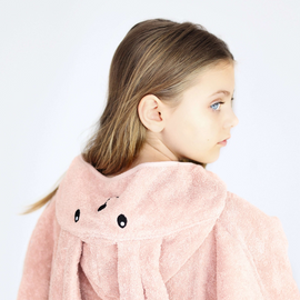 Rabbit Animals Kids Hooded Towel Poncho 100% Combed Cotton