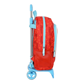 School Rucksack with Wheels SuperThings Kazoom Kids Red Light Blue (32 x 42 x 14 cm)