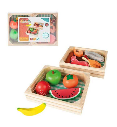 Toy Food Set Wood (12 pcs)