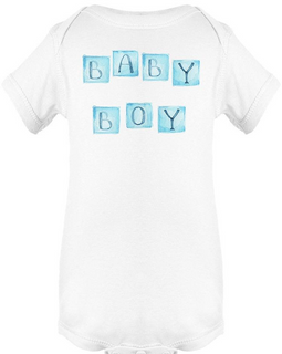 Cute Baby Boy Design Bodysuit Baby's -Image by Shutterstock