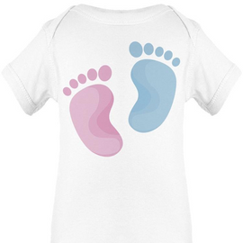 Baby Footprints Blue/pink Bodysuit Baby's -Image by Shutterstock