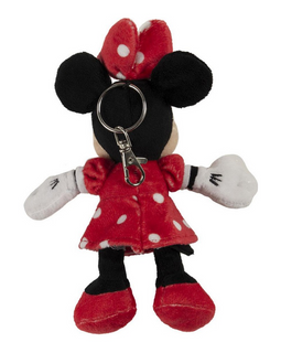 Cuddly Toy Keyring Minnie Mouse Red