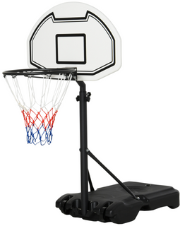 HOMCOM Basketball Stand 94-123cm Basket Height Adjustable Hoop For Kids Adults Suitable for Pool Side
