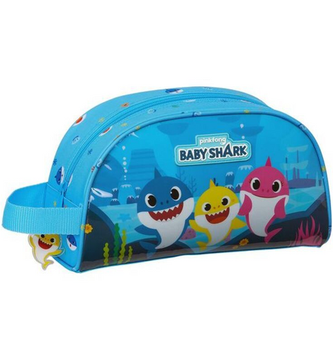 School Toilet Bag Baby Shark Light Blue