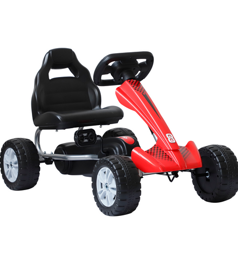 HOMCOM Kids Children Pedal Go Kart Ride On Car Toys Scooter Black & Red