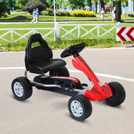 HOMCOM Kids Children Pedal Go Kart Ride On Car Toys Scooter Black & Red