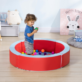 Outsunny Baby Ball Pit Pool w/ Removable & Washable Cover, 100 Colourful Balls, for Indoors & Outdoors