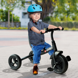 HOMCOM Baby Kids Children Toddler Tricycle Ride on 3 Wheels Bike (Black)