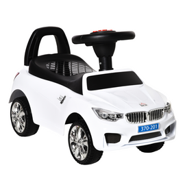 HOMCOM Ride on Car Baby Toddler Walker Foot to Floor Sliding Car Slider w/ Horn Music Working Lights Storage for 1.5 - 3 Years Old White