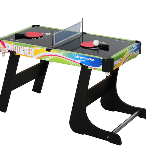 HOMCOM Folding Multi Gaming Table 4 in 1 Hockey, Football Table, Table Tennis, Billiards For Kids Play Fun