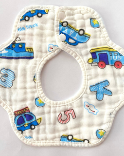 Baby Drool Bib Transportation and Numbers