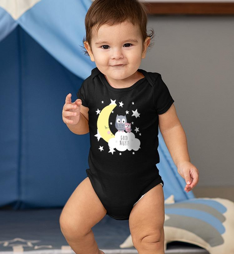 Cute Owls On The Clouds   Bodysuit -Image by Shutterstock