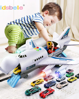 Kids Toys Simulation Track Inertia Airplane Music Stroy Light Plane Diecasts & Toy Vehicles Passenger Plane Toy Car Boys Toys