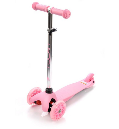 Tricycle scooter with wheels Led Meteor Tucan pink