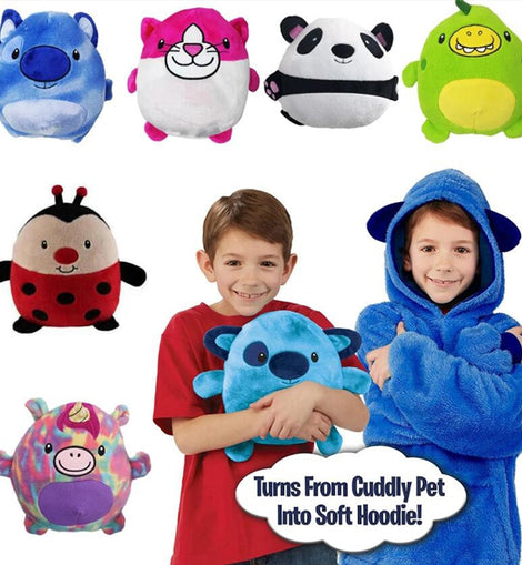 Kids Pets Blanket Hoodie Soft Plush