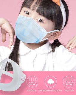3D Kids Masker Bracket Reusable Inner Support Frame for Sport Breathable Kids Prevent Lipstick Off