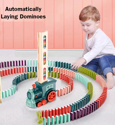 Kids Electric Domino Train Car Set